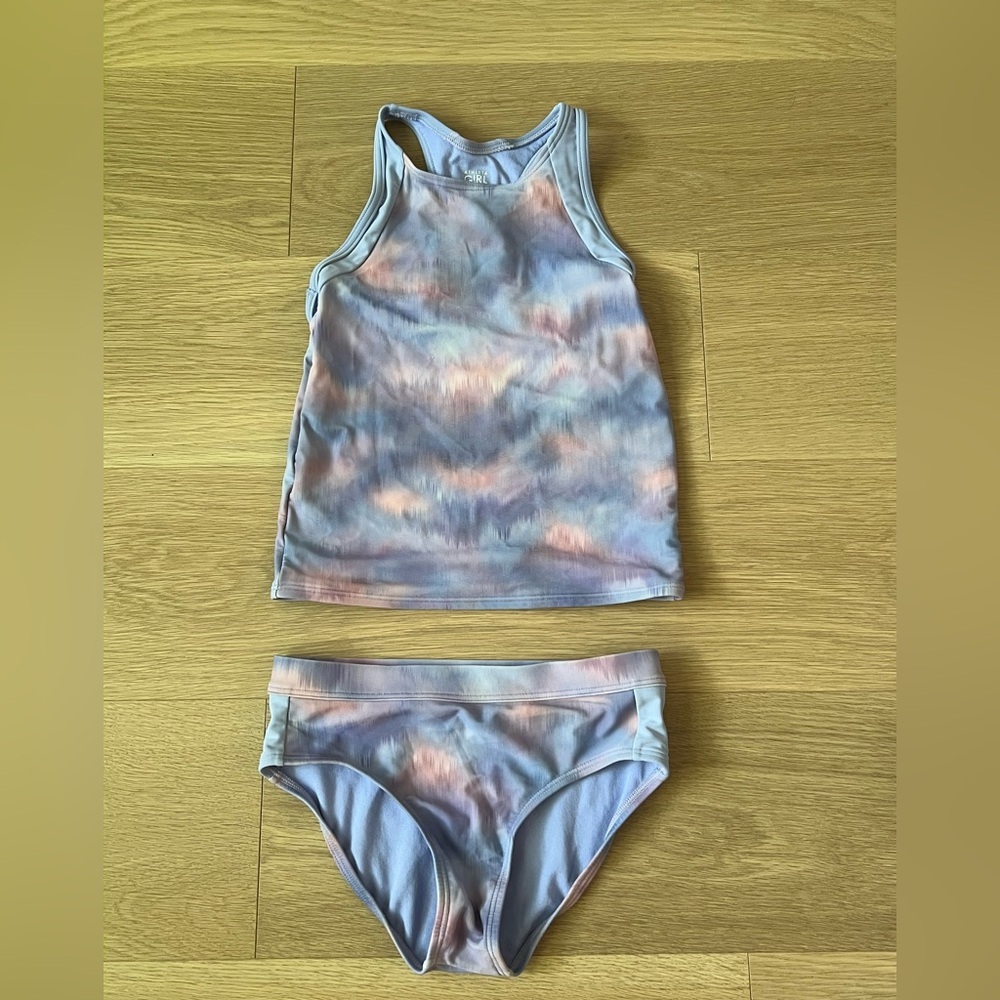 Athleta Girl Tie-Dye Tankini Set Size 8-10 Medium